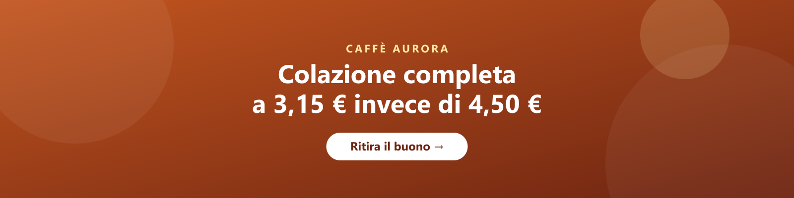 Caffè Aurora — colazione -30%
